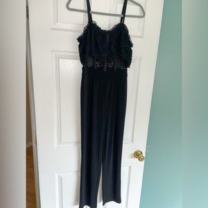 Express black one-piece jumpsuit, size 0, TTS, NWOT